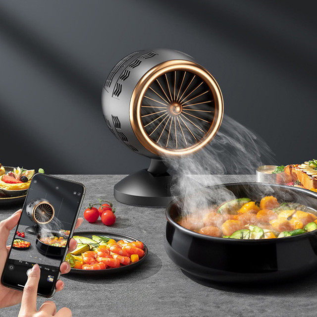 Portable Range Hood Low Noise Kitchen Exhaust Fan Height Angle Adjustment  Mini Cooker Hood for BBQ Hot Pot - AliExpress